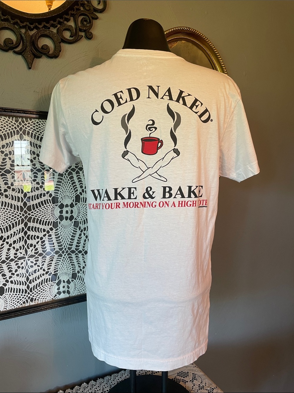 Wake & Bake Graphic Tee - White